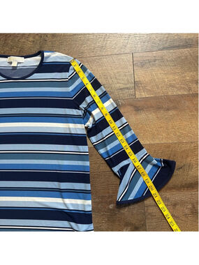 Women's Michael Kors Striped Top XL Blue Summer